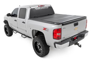GMC Sierra 1500 Hard Tri-Fold Flip Up Bed Cover - Rough Country - '07-'13